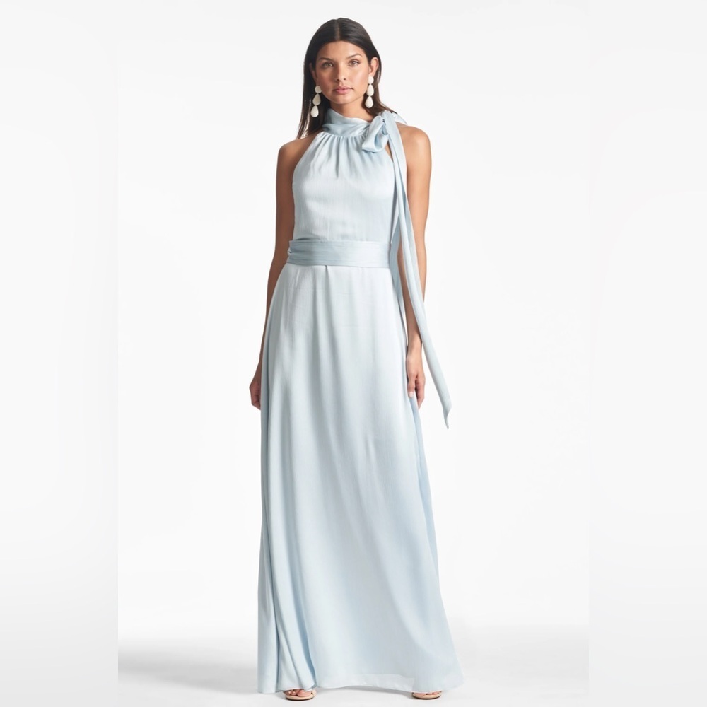 Sachin + Babi Kayla Tie Neck Maxi Crinkle Dress B3107